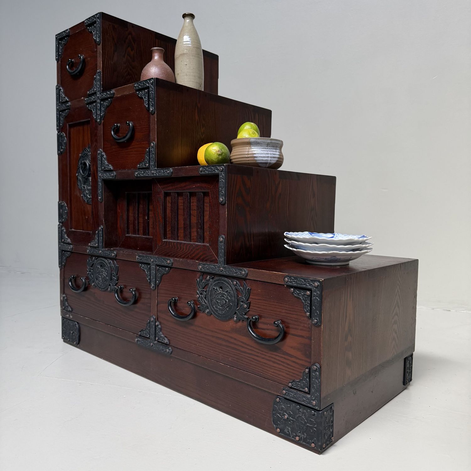 Japanese Kaidan-Dansu Step Chest, Display Storage Cabinet, 1970s
