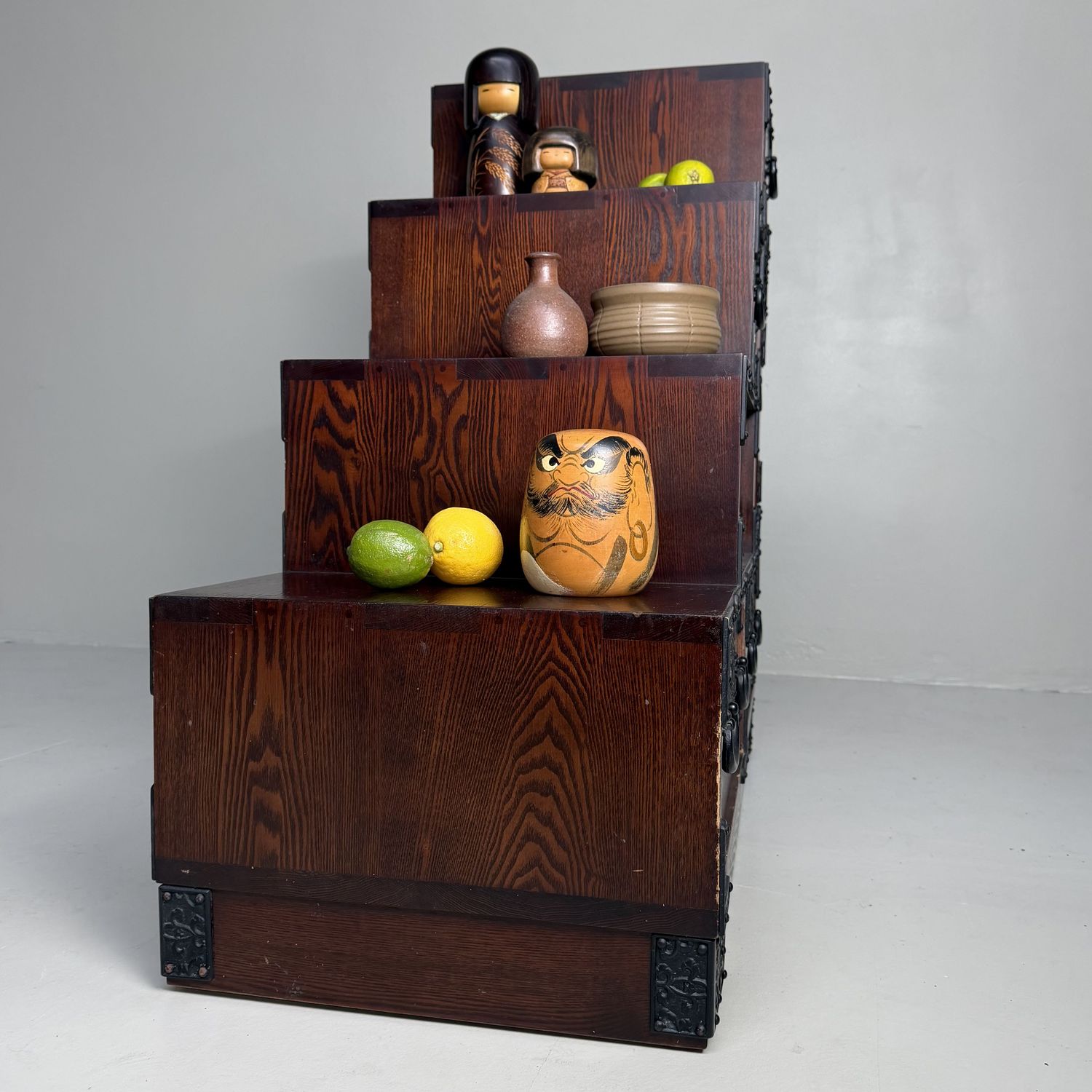 Japanese Kaidan-Dansu Step Chest, Display Storage Cabinet, 1970s