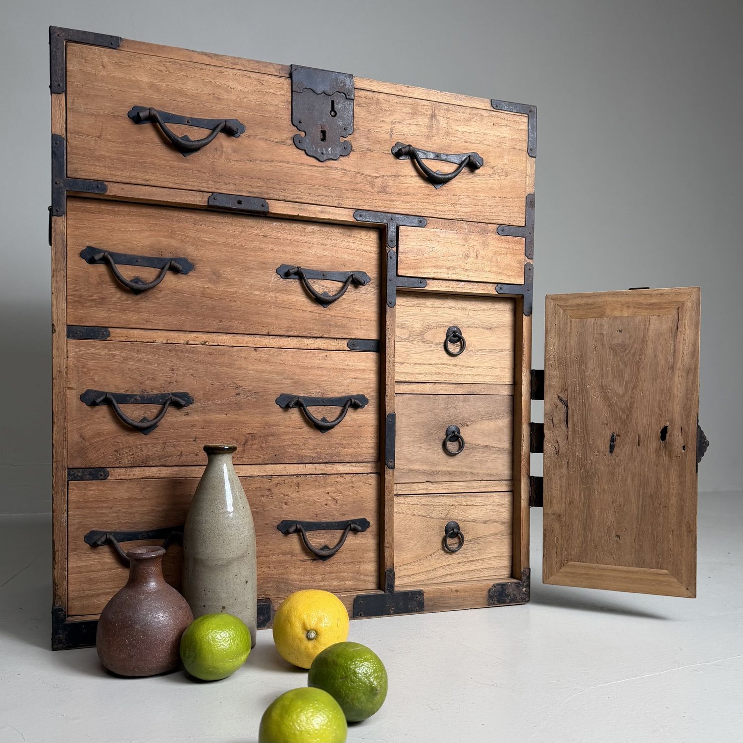 Japanese Ko-Tansu, Storage Cabinet with Drawers, 1920s Japanese Ko-Tansu, Storage Cabinet with Drawers, 1920s