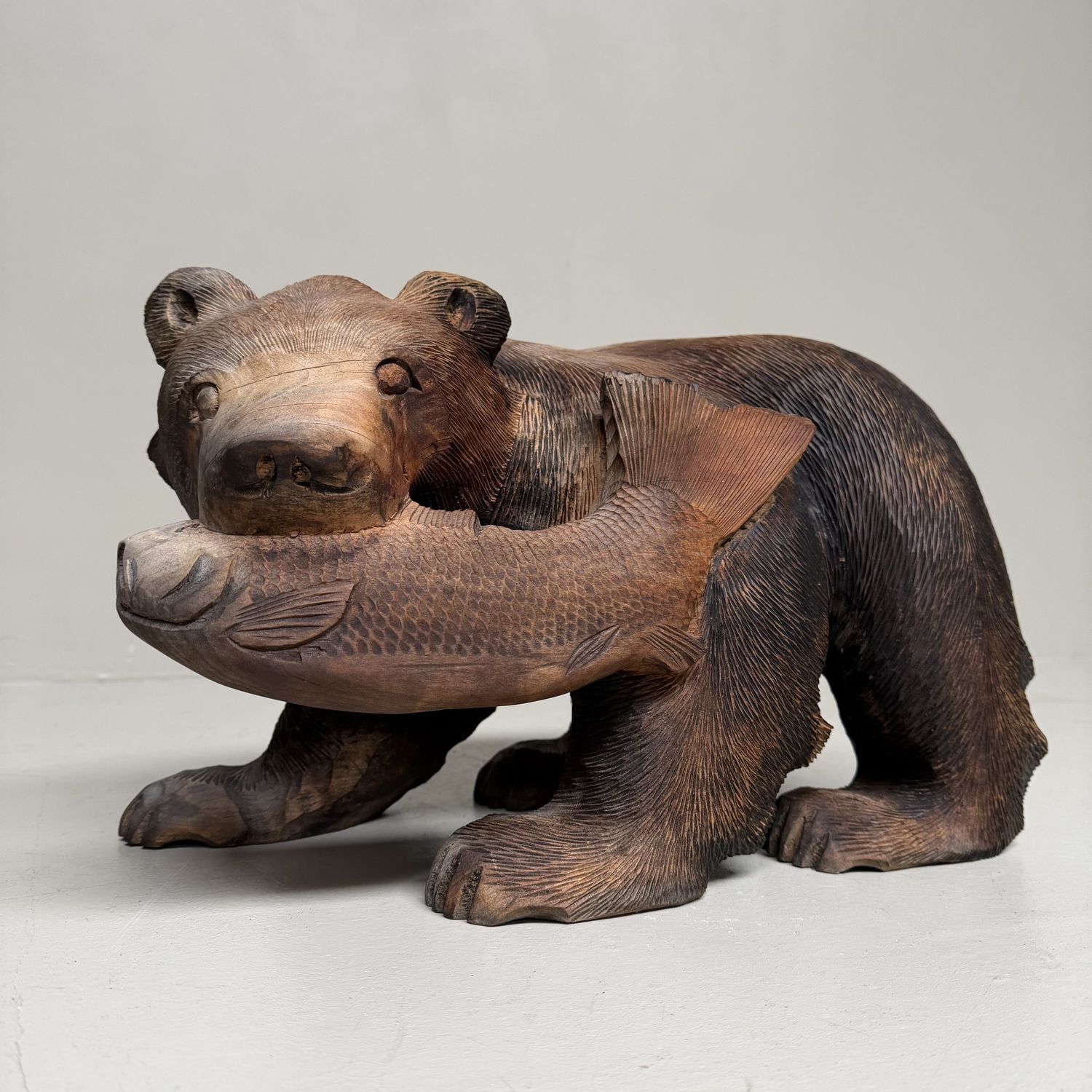 Large Wooden Ainu Bear – Kibori Kuma, 1940s
