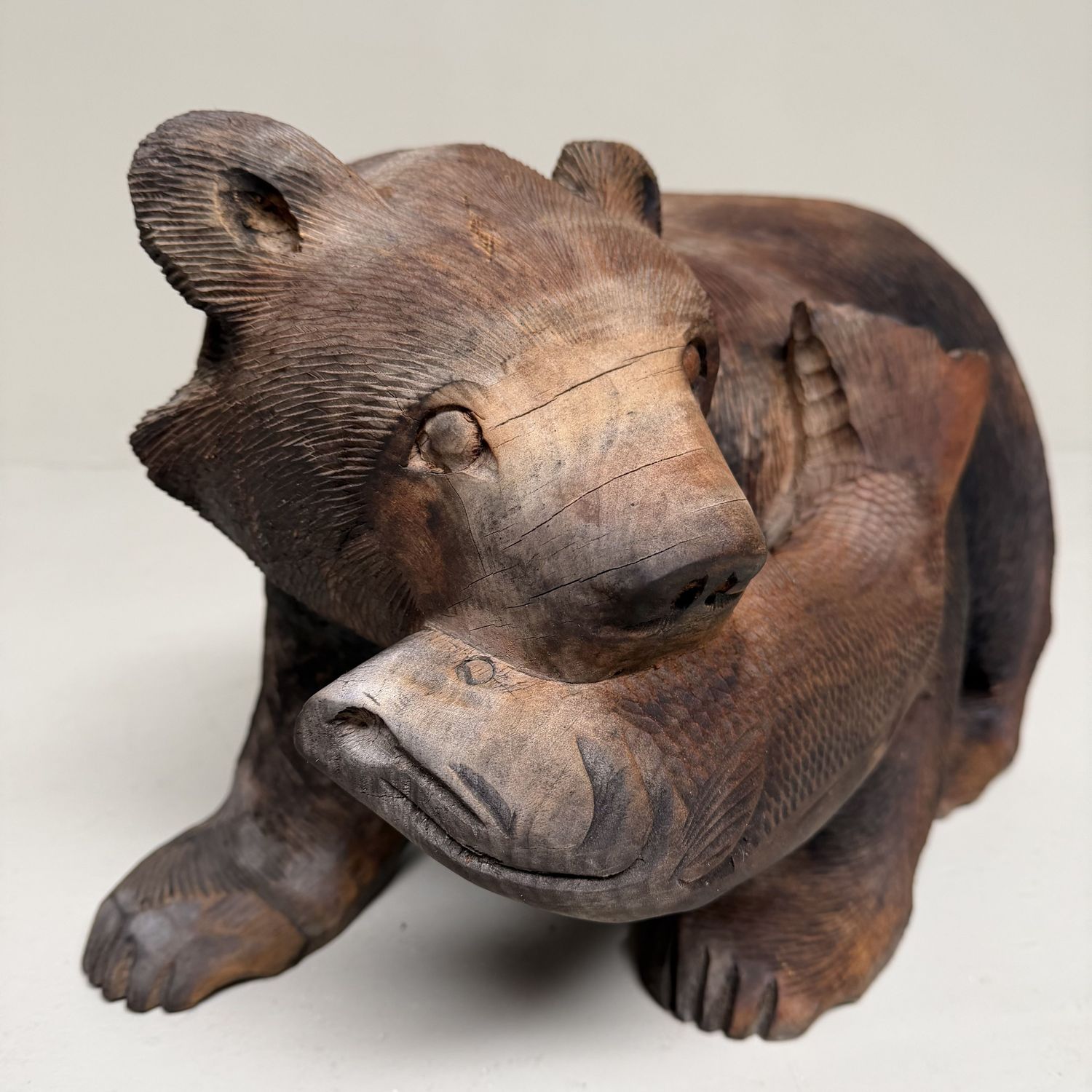 Large Wooden Ainu Bear – Kibori Kuma, 1940s