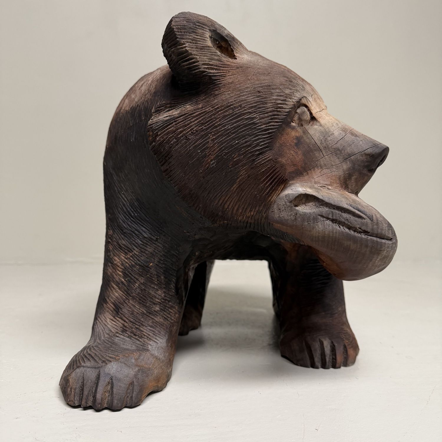 Large Wooden Ainu Bear – Kibori Kuma, 1940s
