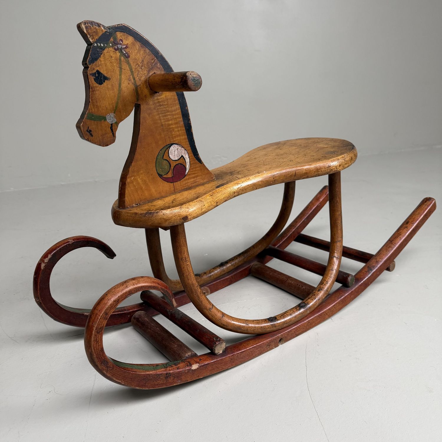 Antiek Japans Houten Schommelpaard – 1920s