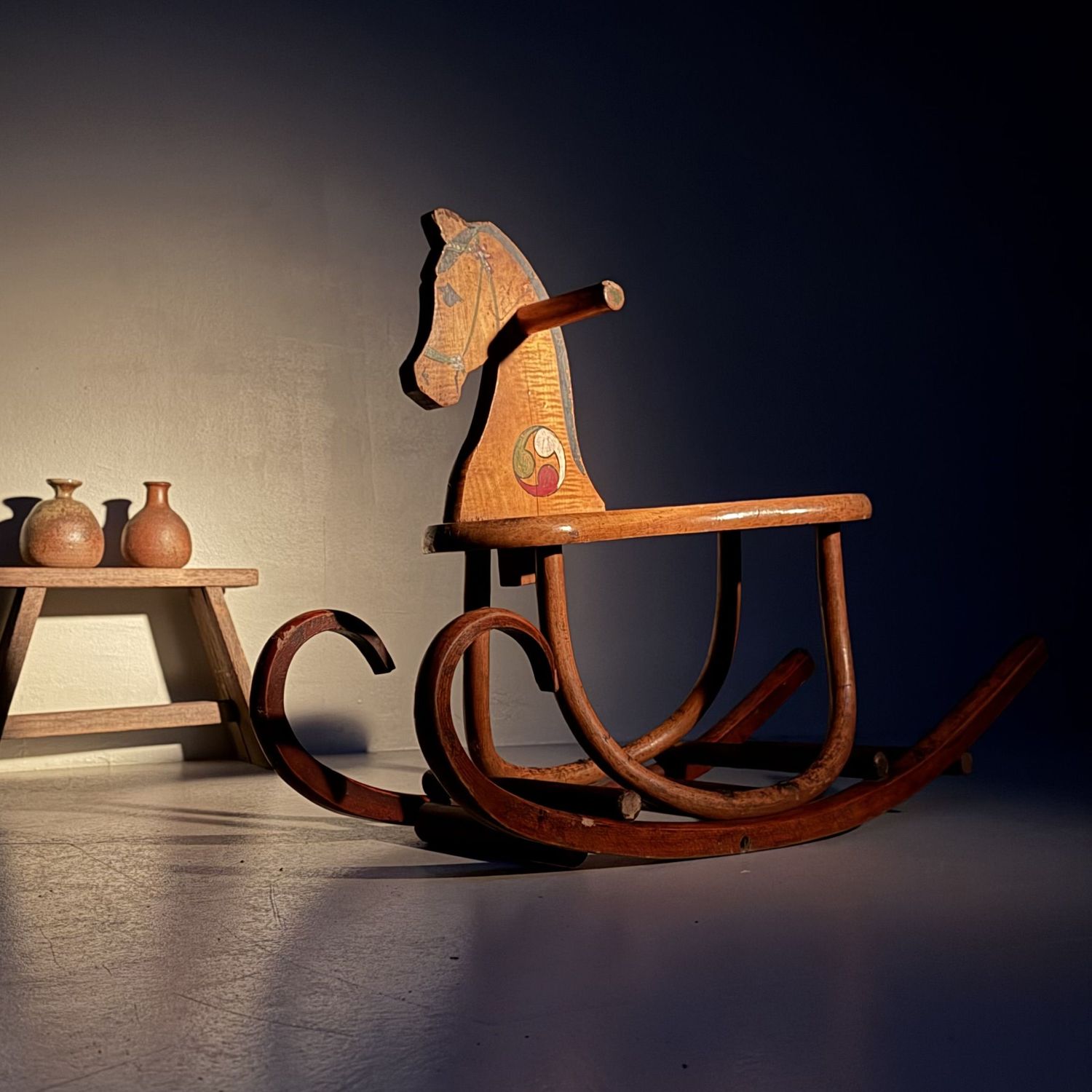 Antiek Japans Houten Schommelpaard – 1920s