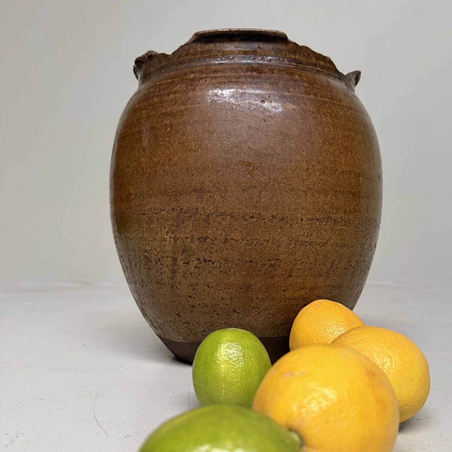 Japanese Glazed Earthenware Jar, Echizen-yaki, 1900s Japanese Glazed Earthenware Jar, Echizen-yaki, 1900s