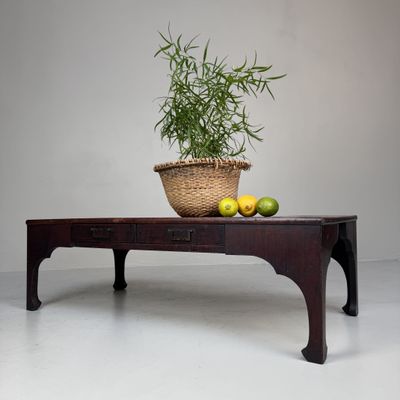 Antieke Japanse lage schrijftafel, Fuzukue, ca. 1900