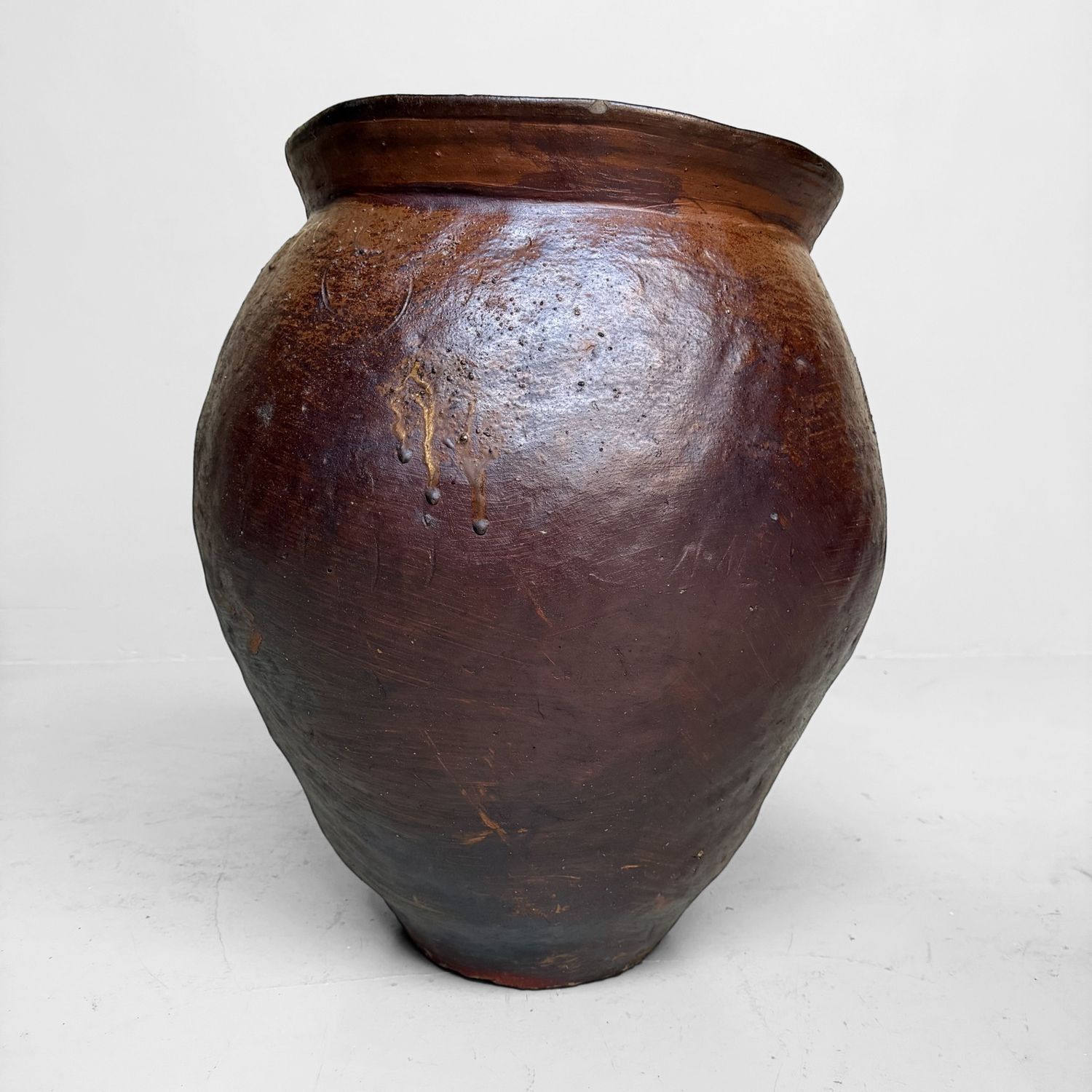 Japanese Antique Ceramic Jar, Kame – 1900s Japanese Antique Ceramic Jar, Kame – 1900s