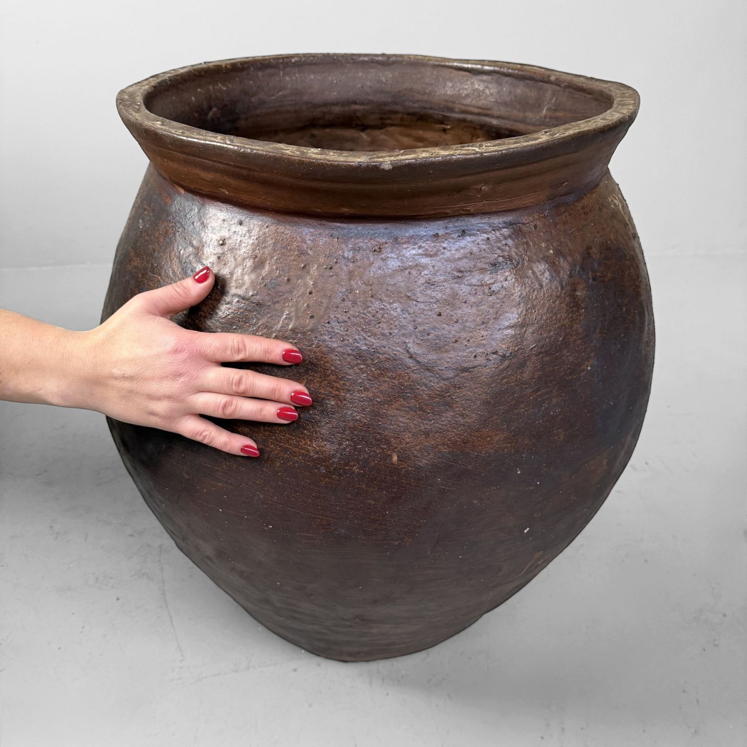 Japanese Antique Ceramic Jar, Kame – 1900s Japanese Antique Ceramic Jar, Kame – 1900s