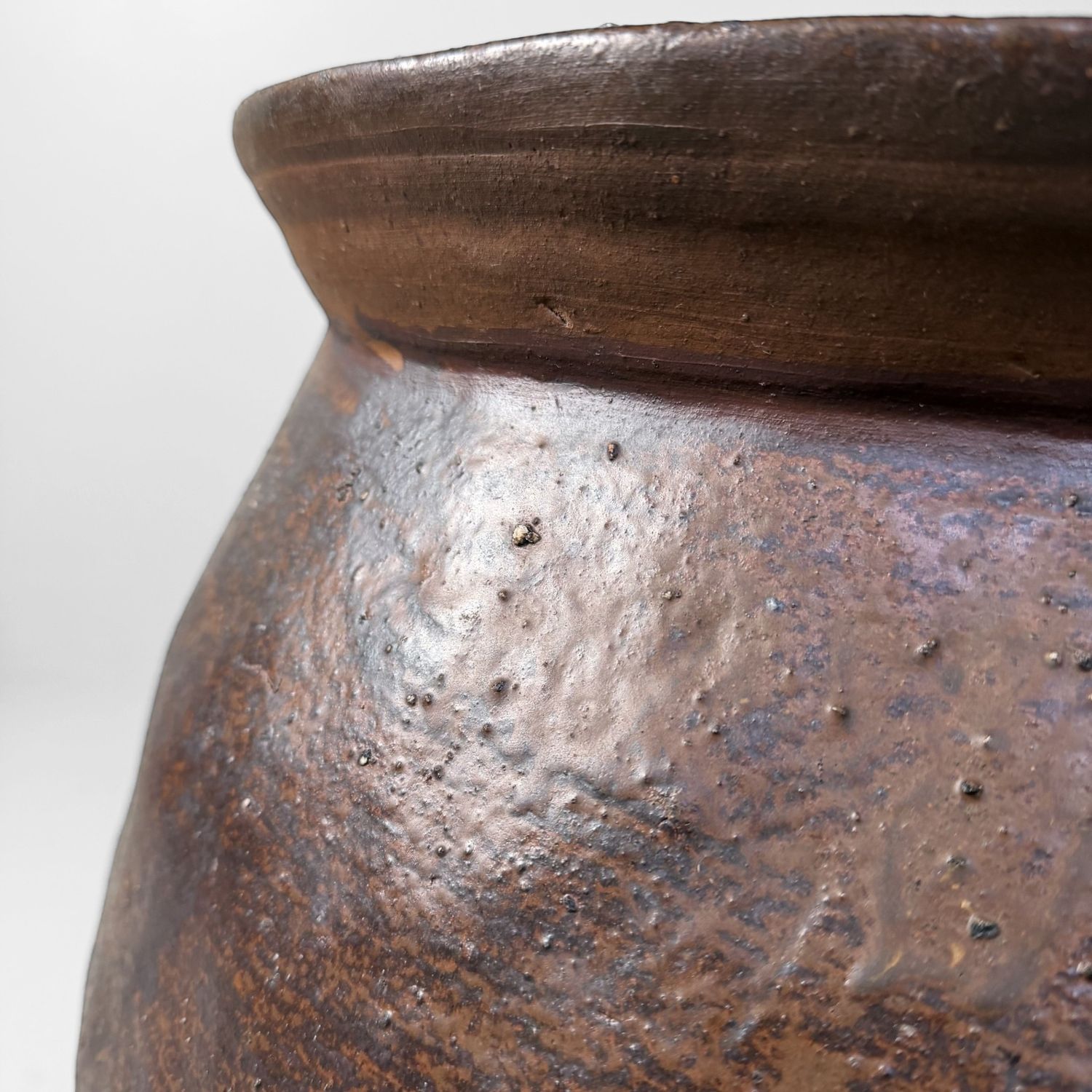 Japanese Antique Ceramic Jar, Kame – 1900s Japanese Antique Ceramic Jar, Kame – 1900s