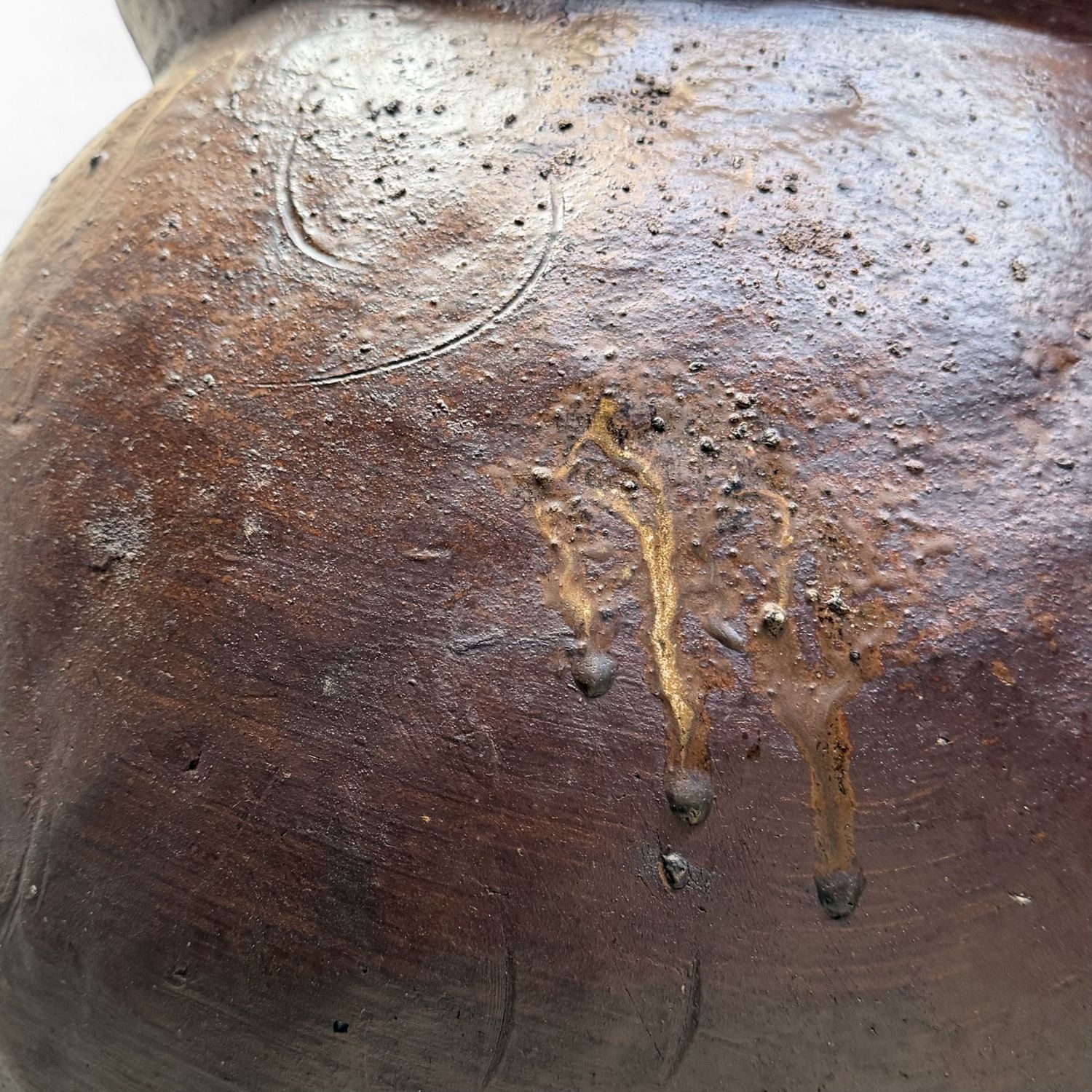 Japanese Antique Ceramic Jar, Kame – 1900s Japanese Antique Ceramic Jar, Kame – 1900s