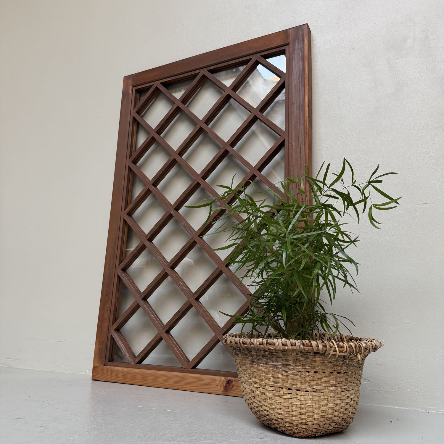 Decorative Japanese Kōshi Panel with Glass – 1950s