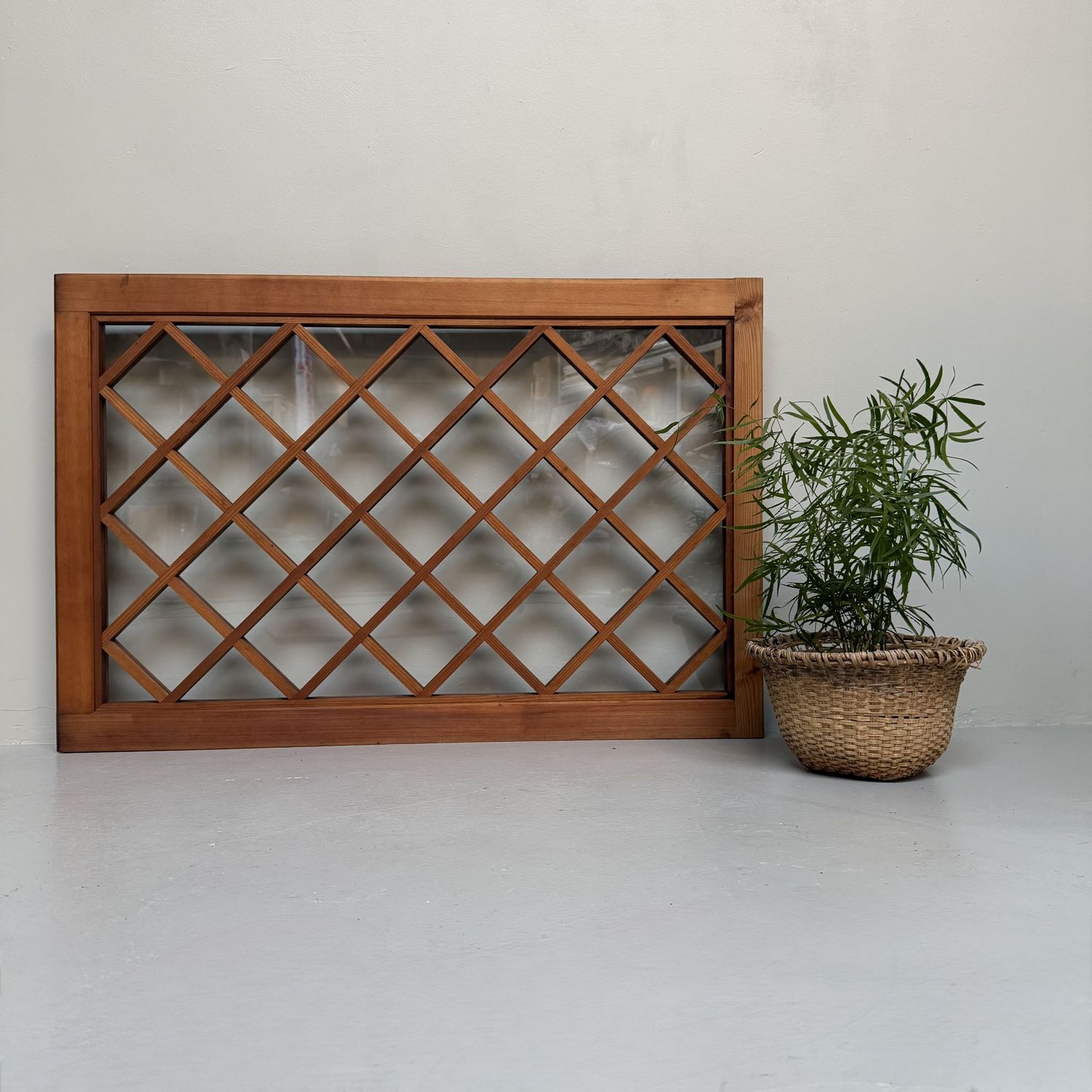 Decorative Japanese Kōshi Panel with Glass – 1950s