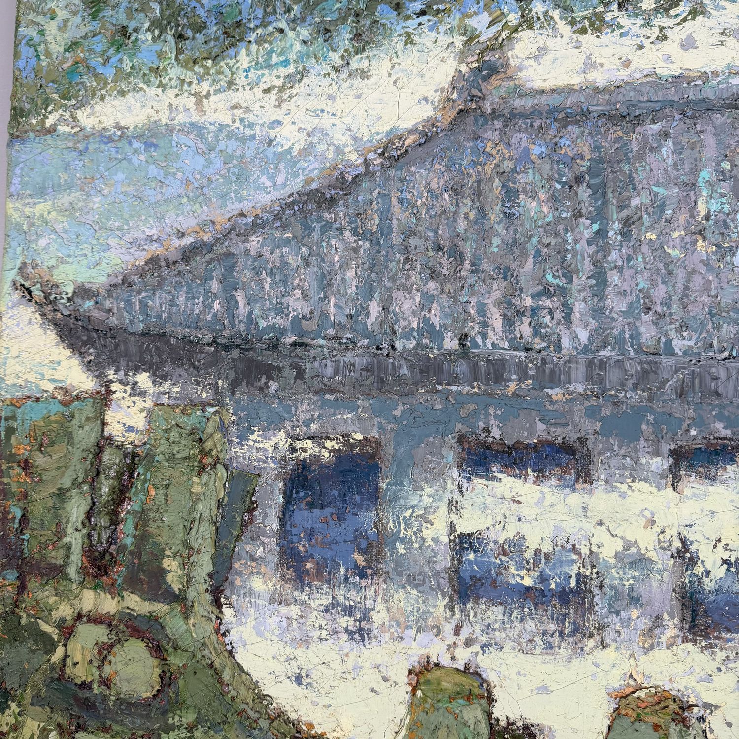Japans Olieverfschilderij, Haniwa-paard & Pagode, Takahashi, 1980s