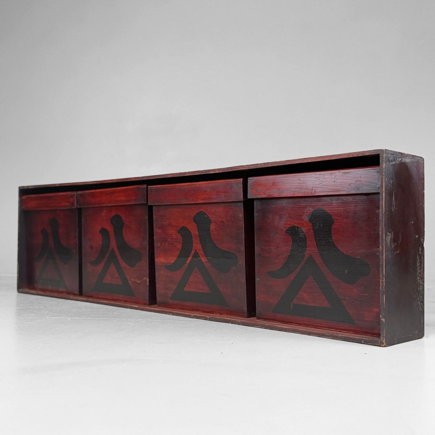 Set van 4 Japanse Chochin-bako Lampionkisten in Wandrek, 1860–1880