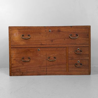 Japanese Kimono Tansu, Low Chest of Drawers, Storage Cabinet, 1920s