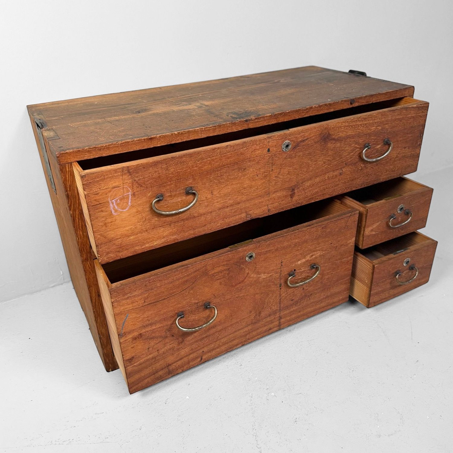 Japanse Kimono Tansu, Lage Ladekast, Opbergmeubel, 1920s