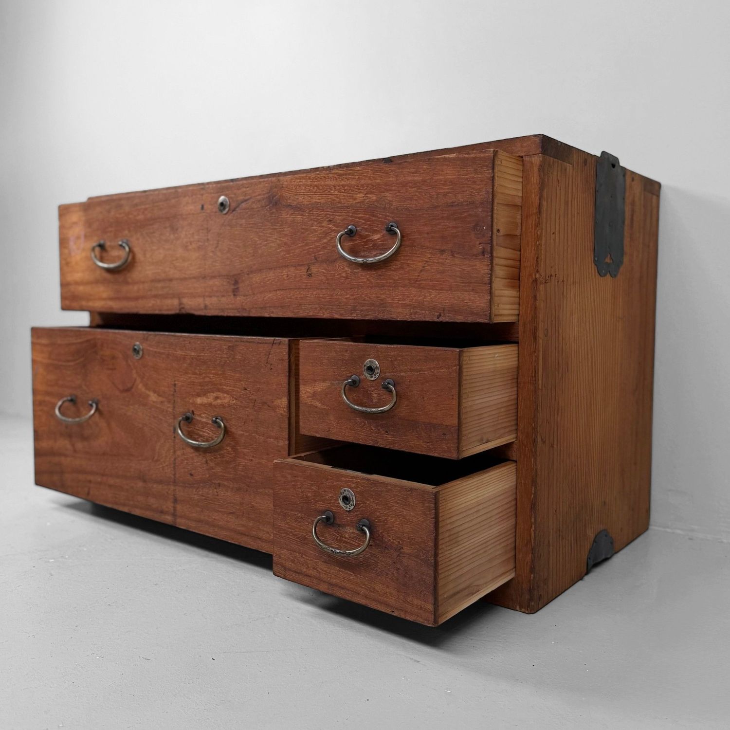 Japanse Kimono Tansu, Lage Ladekast, Opbergmeubel, 1920s