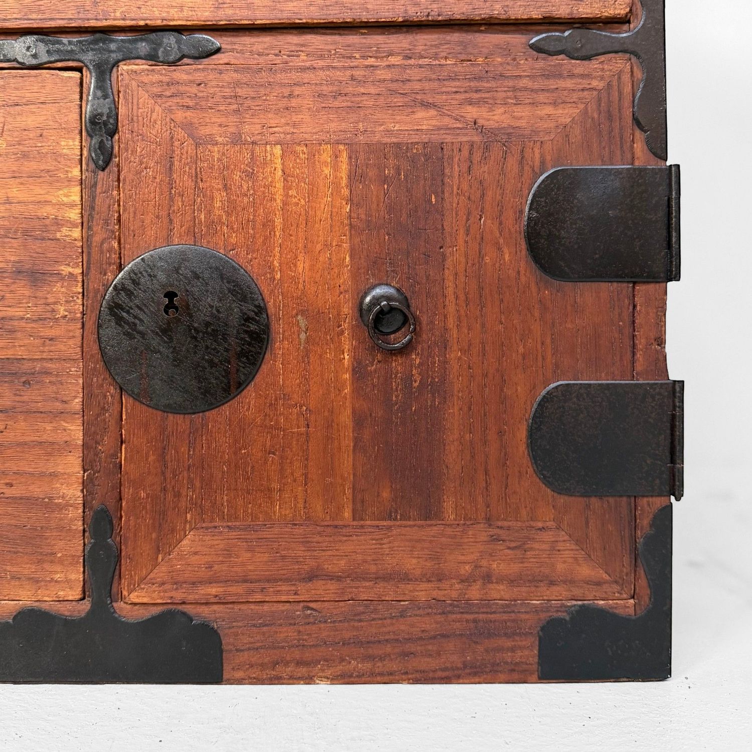 Minimalist Japanese Low Tansu, Storage Cabinet, 1890–1910