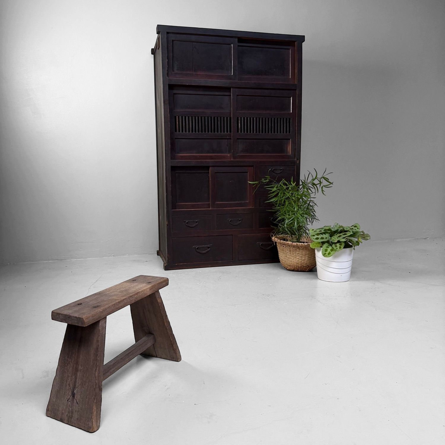 Japanese Mizuya Tansu, Storage Cabinet, 1900–1920