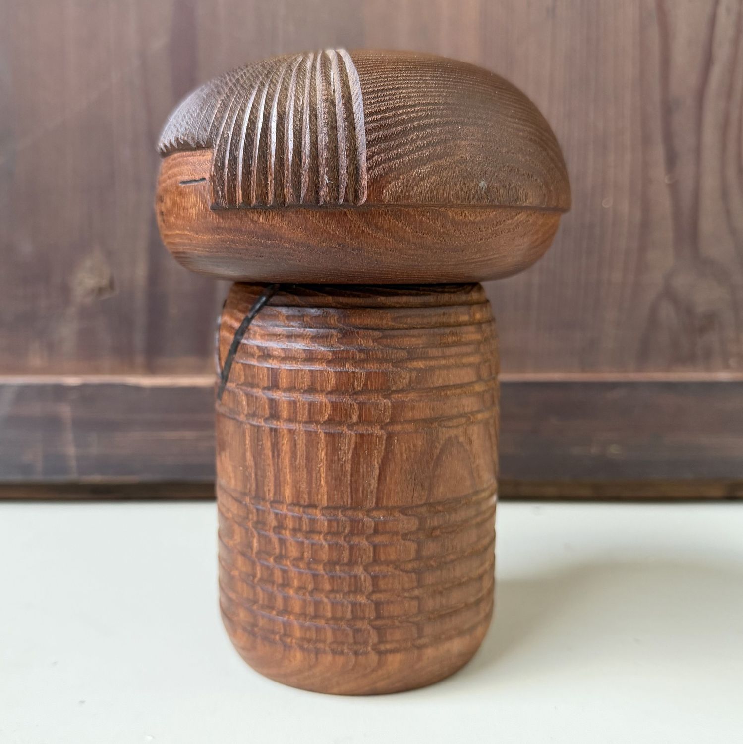 Vintage Sōsaku Kokeshi “Shimoyo” door Murakami Ken-ichi, 1960s