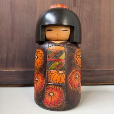 ​Vintage Gumma Kokeshi door Fumio Tomidokoro, 1980s