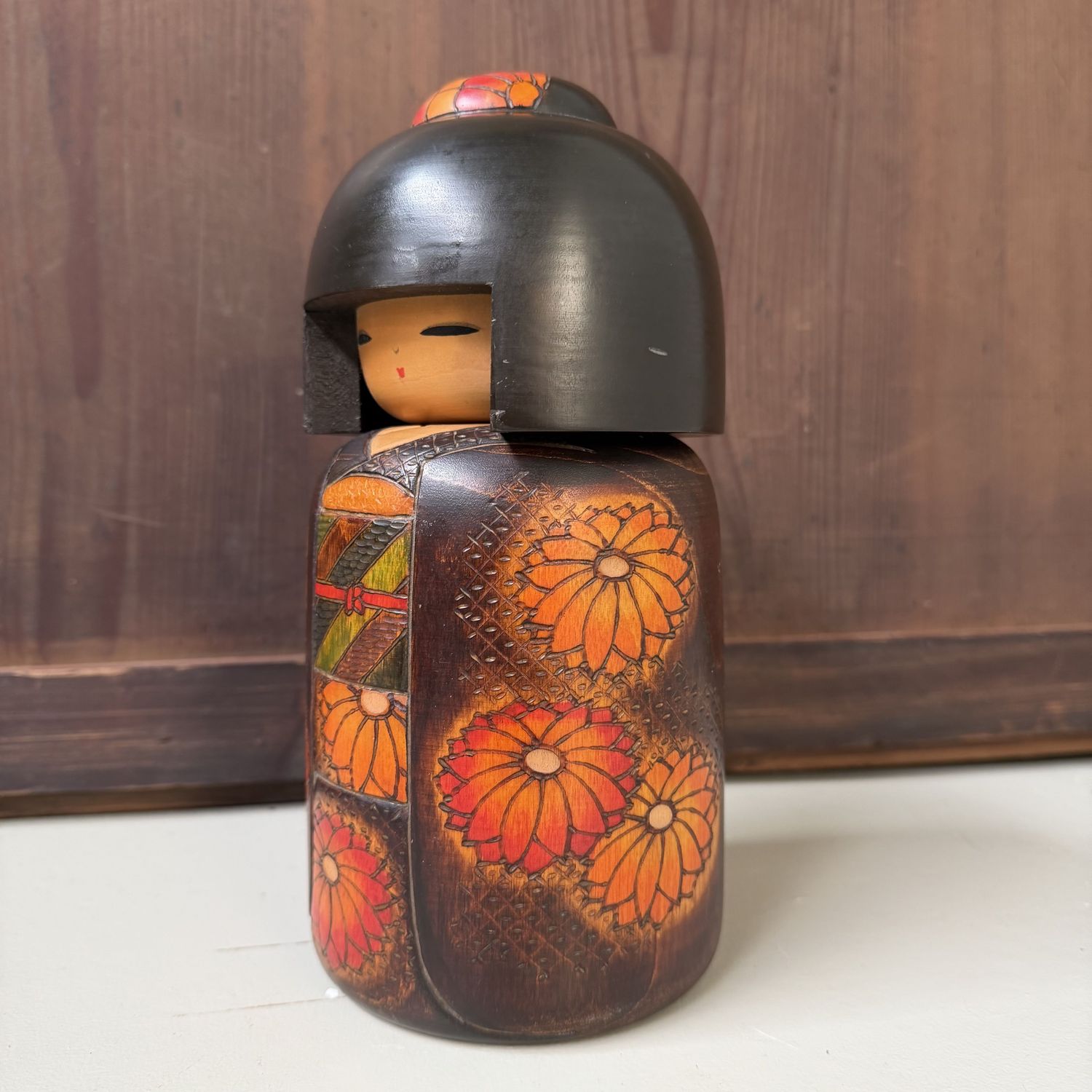 ​Vintage Gumma Kokeshi door Fumio Tomidokoro, 1980s