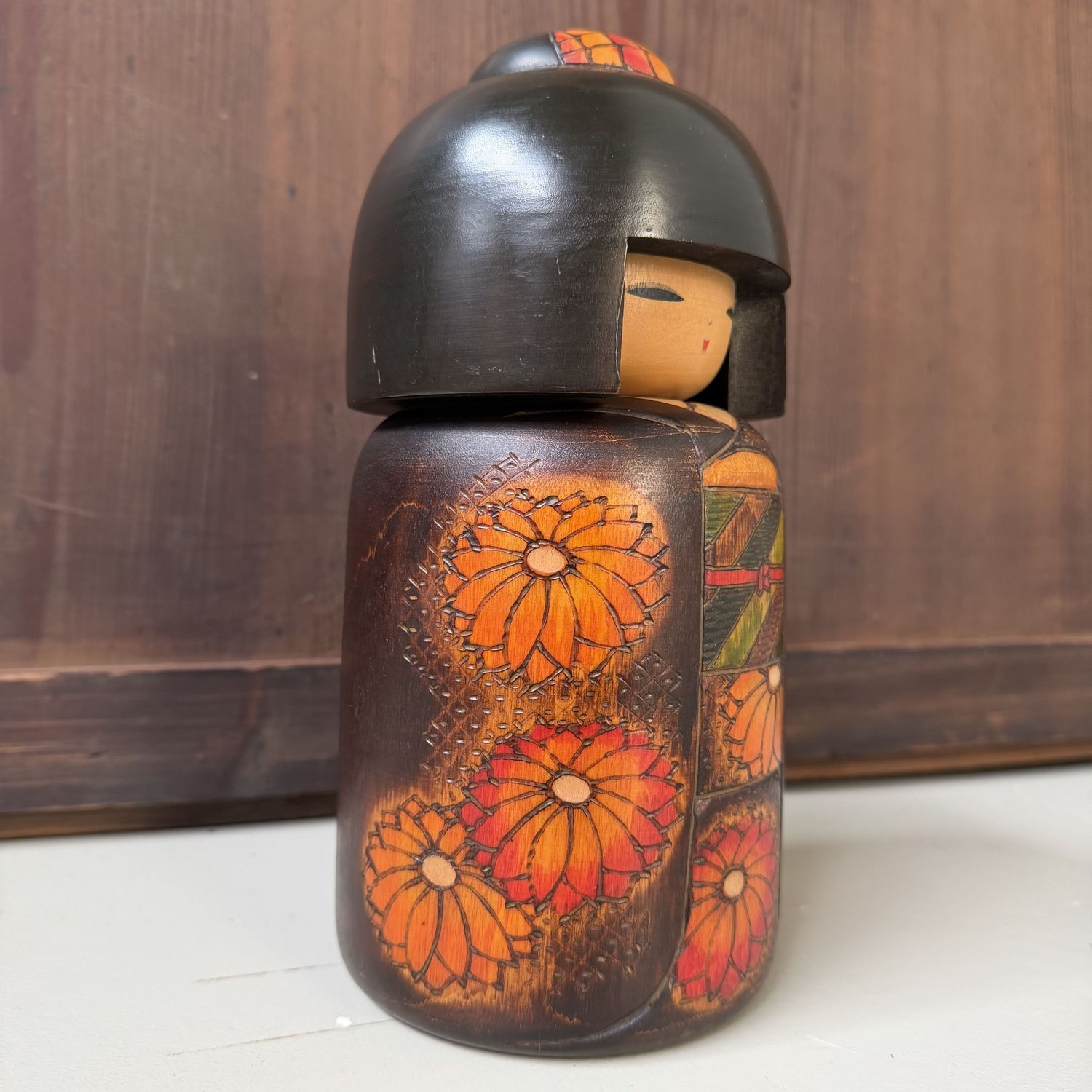 ​Vintage Gumma Kokeshi door Fumio Tomidokoro, 1980s