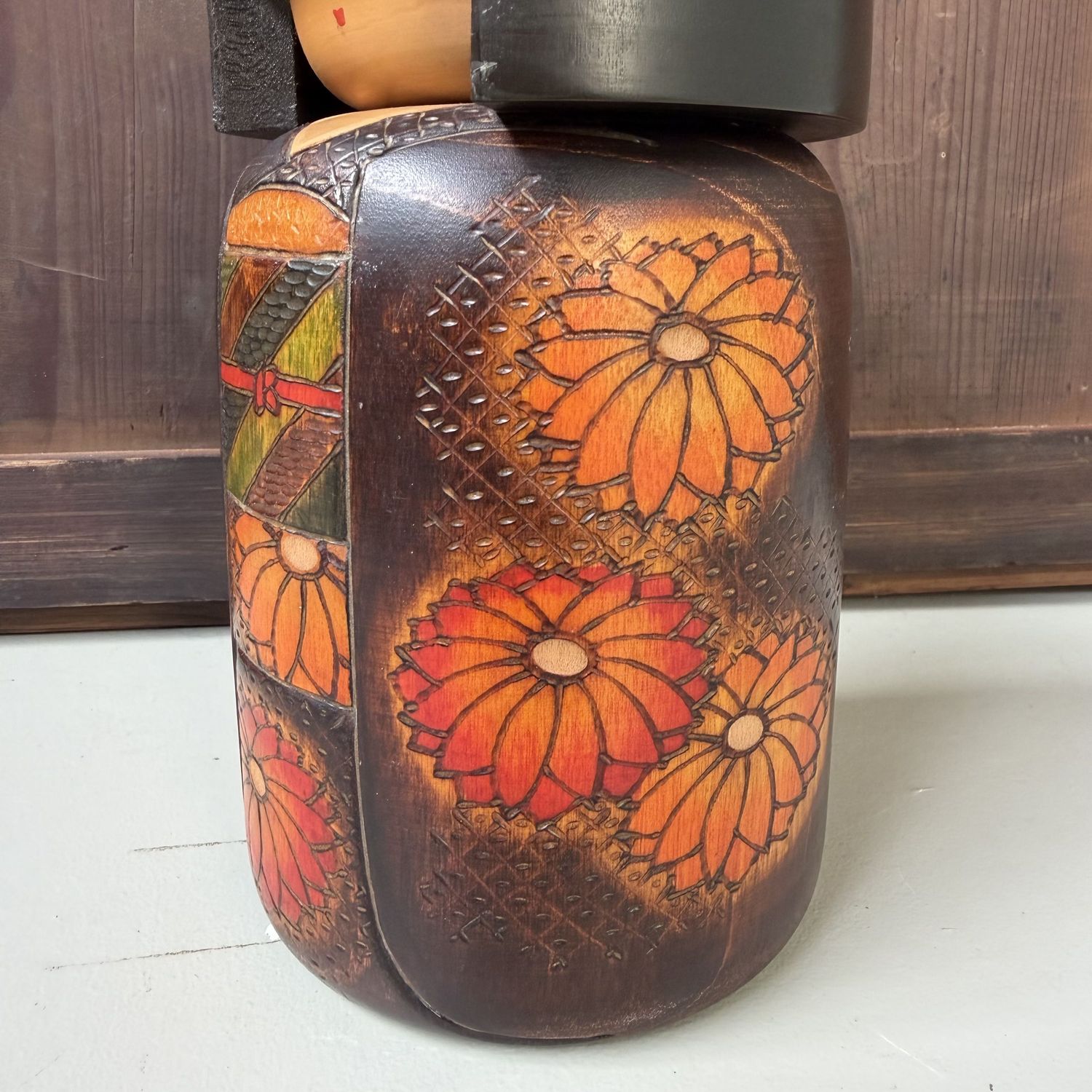 ​Vintage Gumma Kokeshi door Fumio Tomidokoro, 1980s