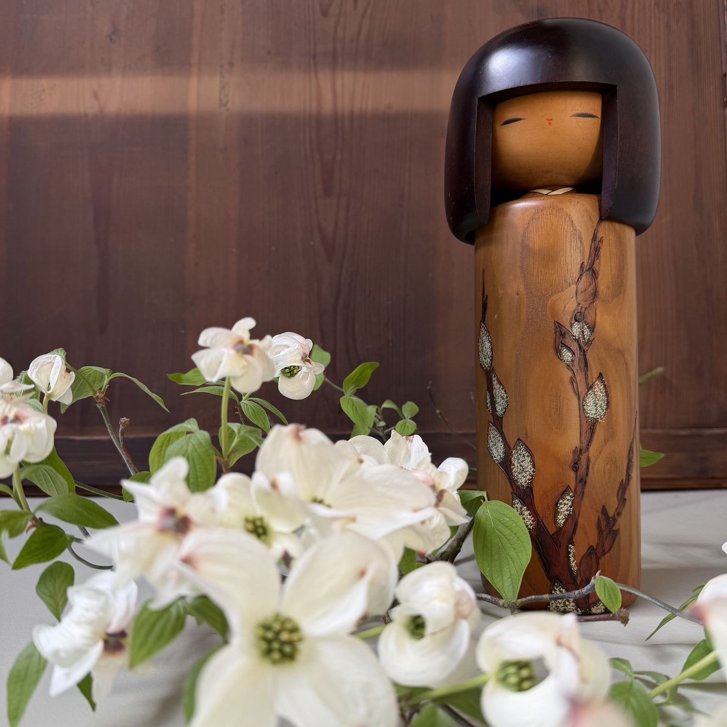 ​Vintage Usaburo Kokeshi “Nekoyanagi”, 1970s–1980s
