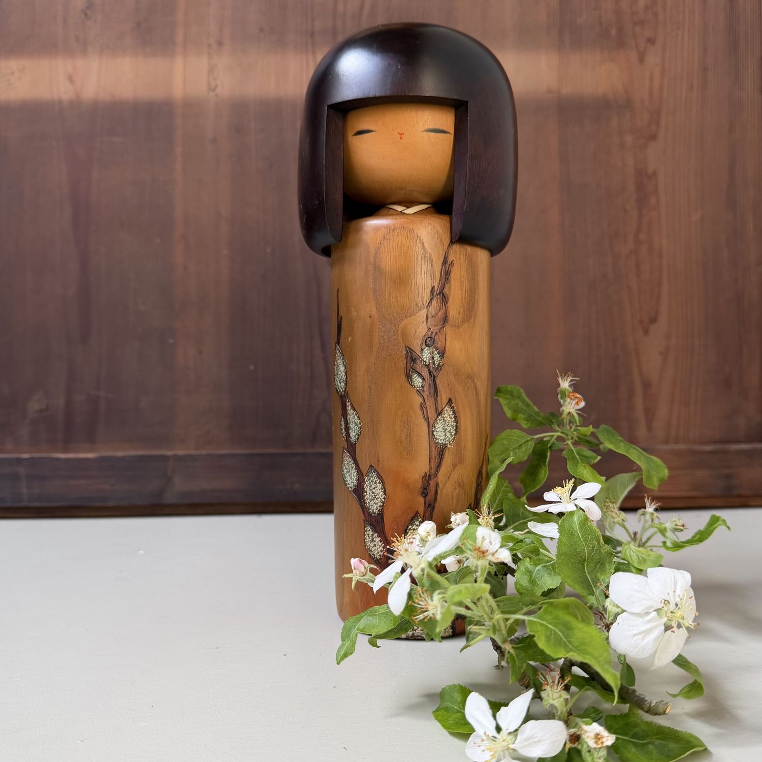 ​Vintage Usaburo Kokeshi “Nekoyanagi”, 1970s–1980s