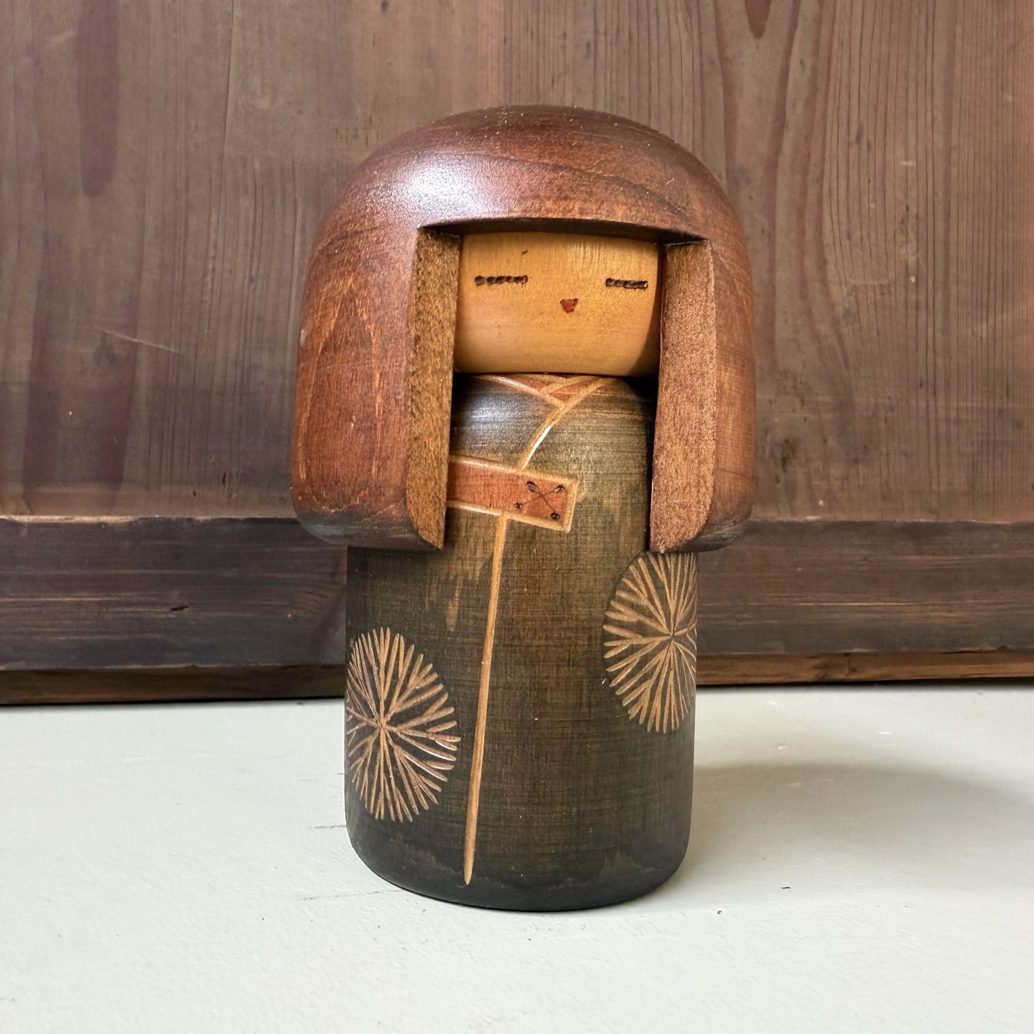 Vintage Gunma Kokeshi “Little Girl” door Sansaku Sekiguchi, 1970s Vintage Gunma Kokeshi “Little Girl” door Sansaku Sekiguchi, 1970s
