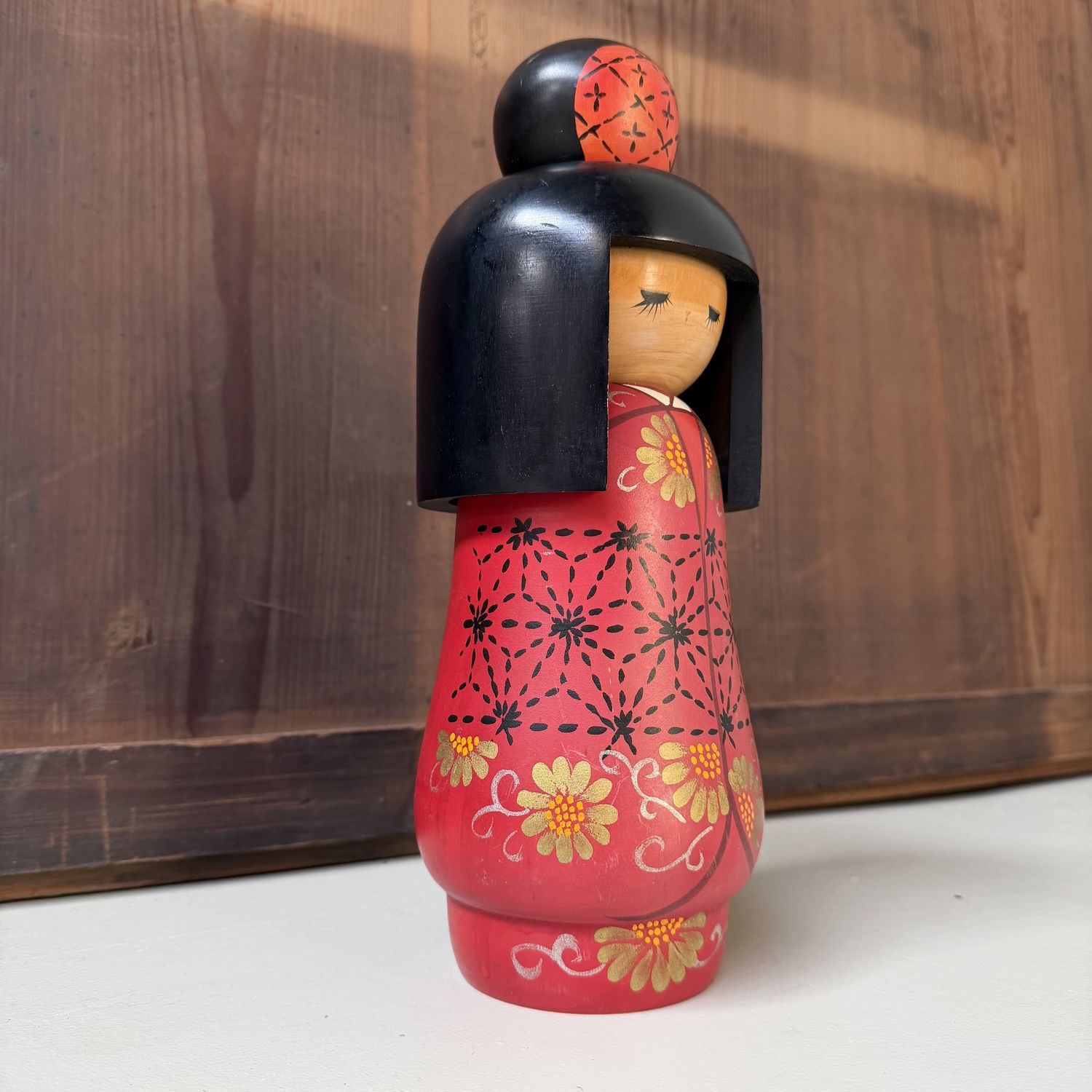Vintage Sōsaku Kokeshi door Kazuo Takamizawa, 1980s