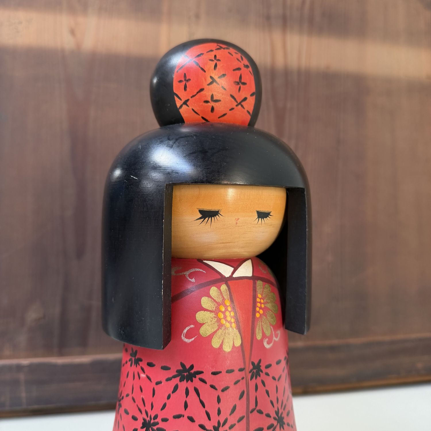 Vintage Sōsaku Kokeshi door Kazuo Takamizawa, 1980s