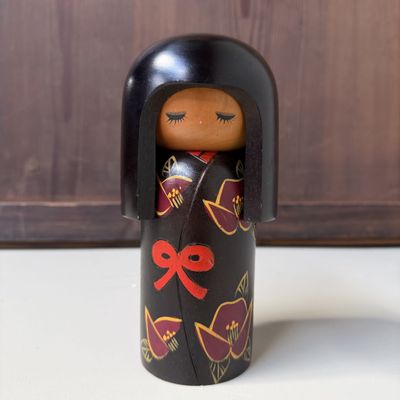 Vintage Sōsaku Kokeshi door Miyashita Hajime, 1970s