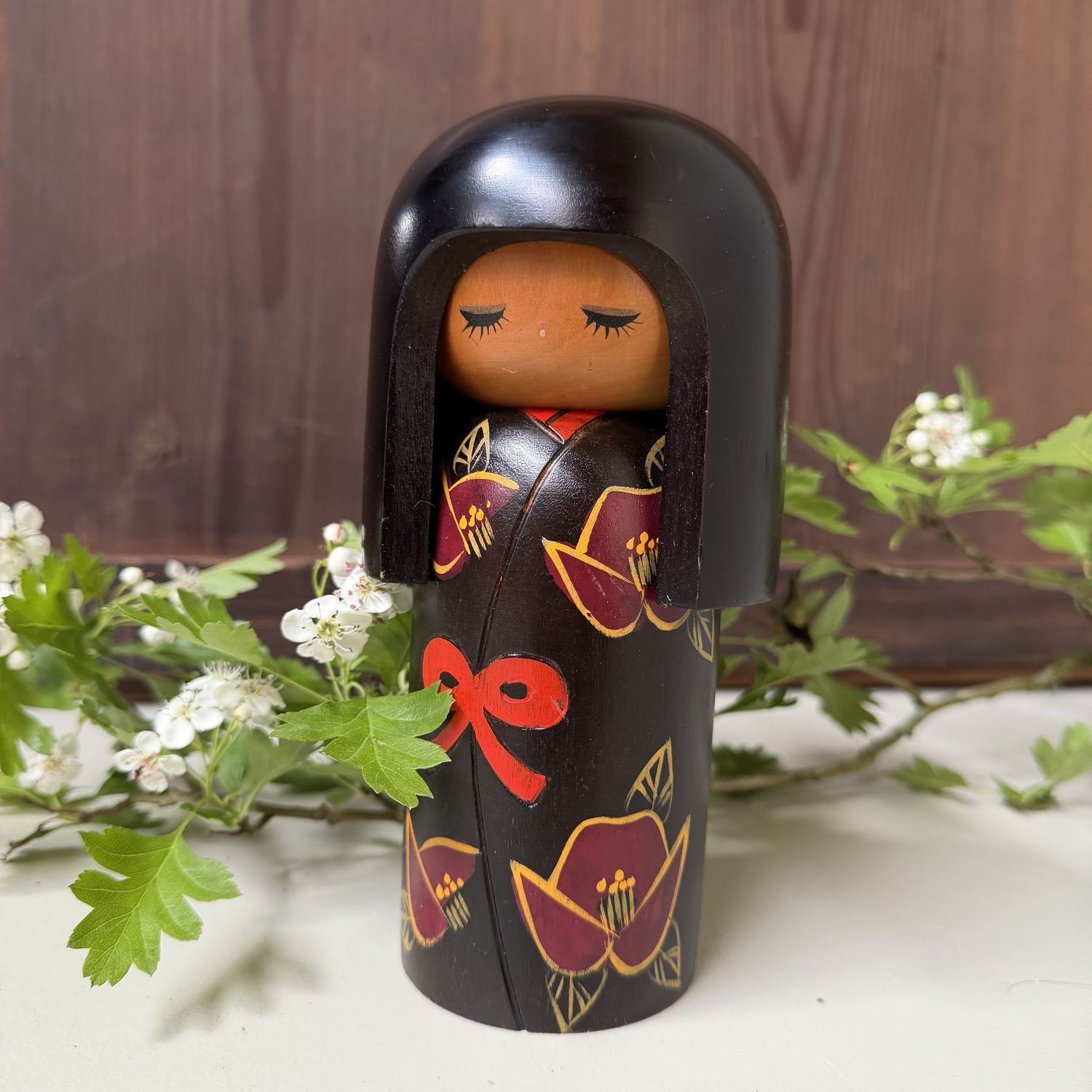 Vintage Sōsaku Kokeshi door Miyashita Hajime, 1970s