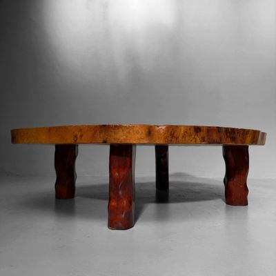 Organische Japanse Boomstamtafel, Keyaki, 1960–1970