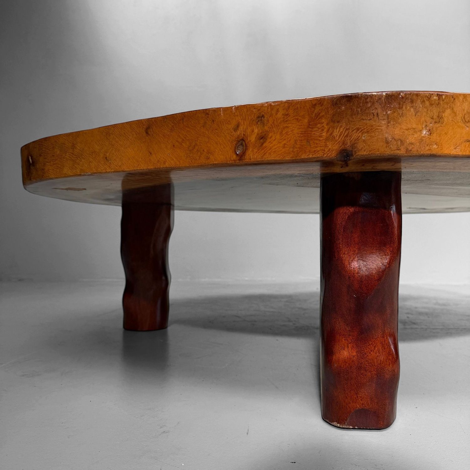 Organische Japanse Boomstamtafel, Keyaki, 1960–1970