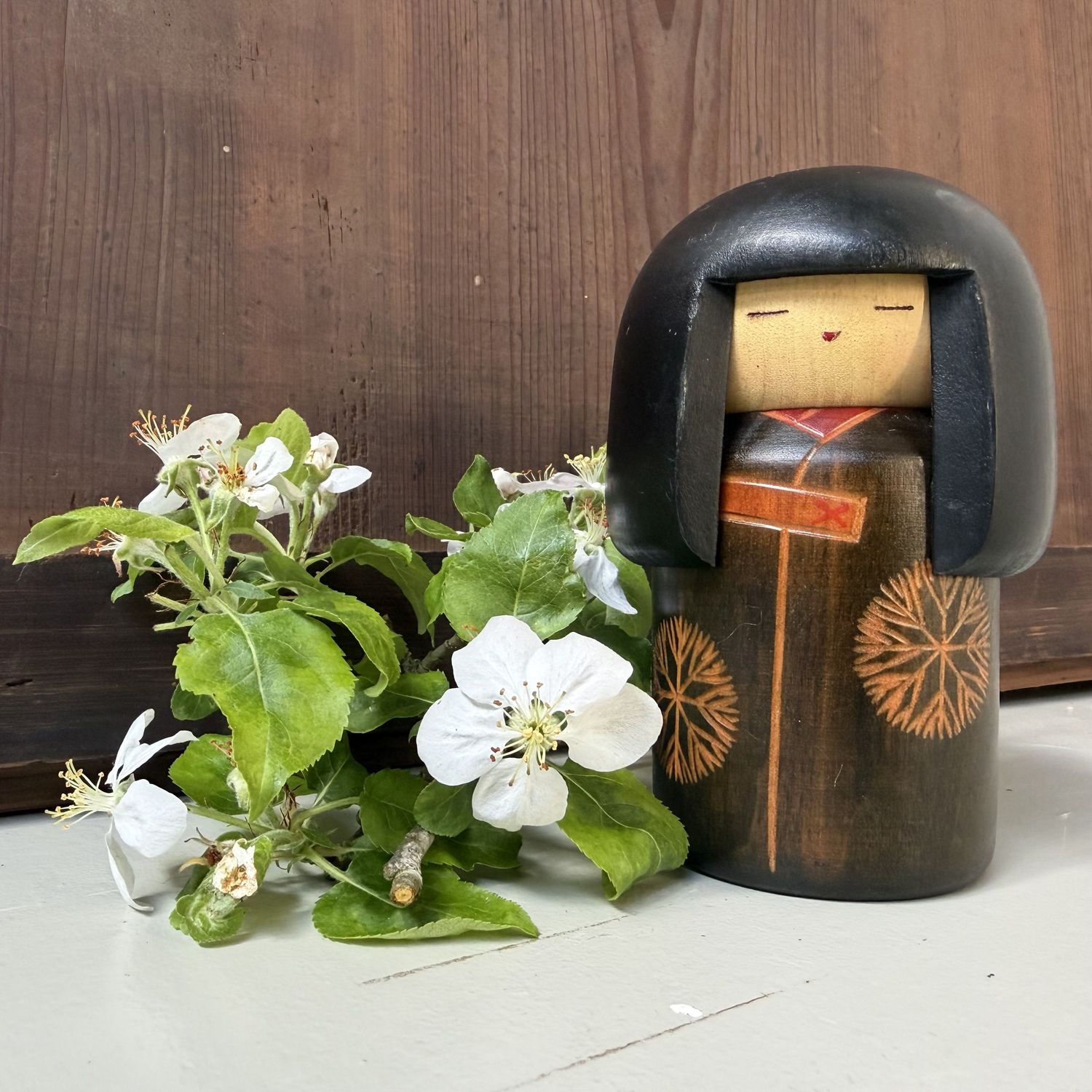 Vintage Gunma Kokeshi “Little Girl” door Sansaku Sekiguchi, 1970s