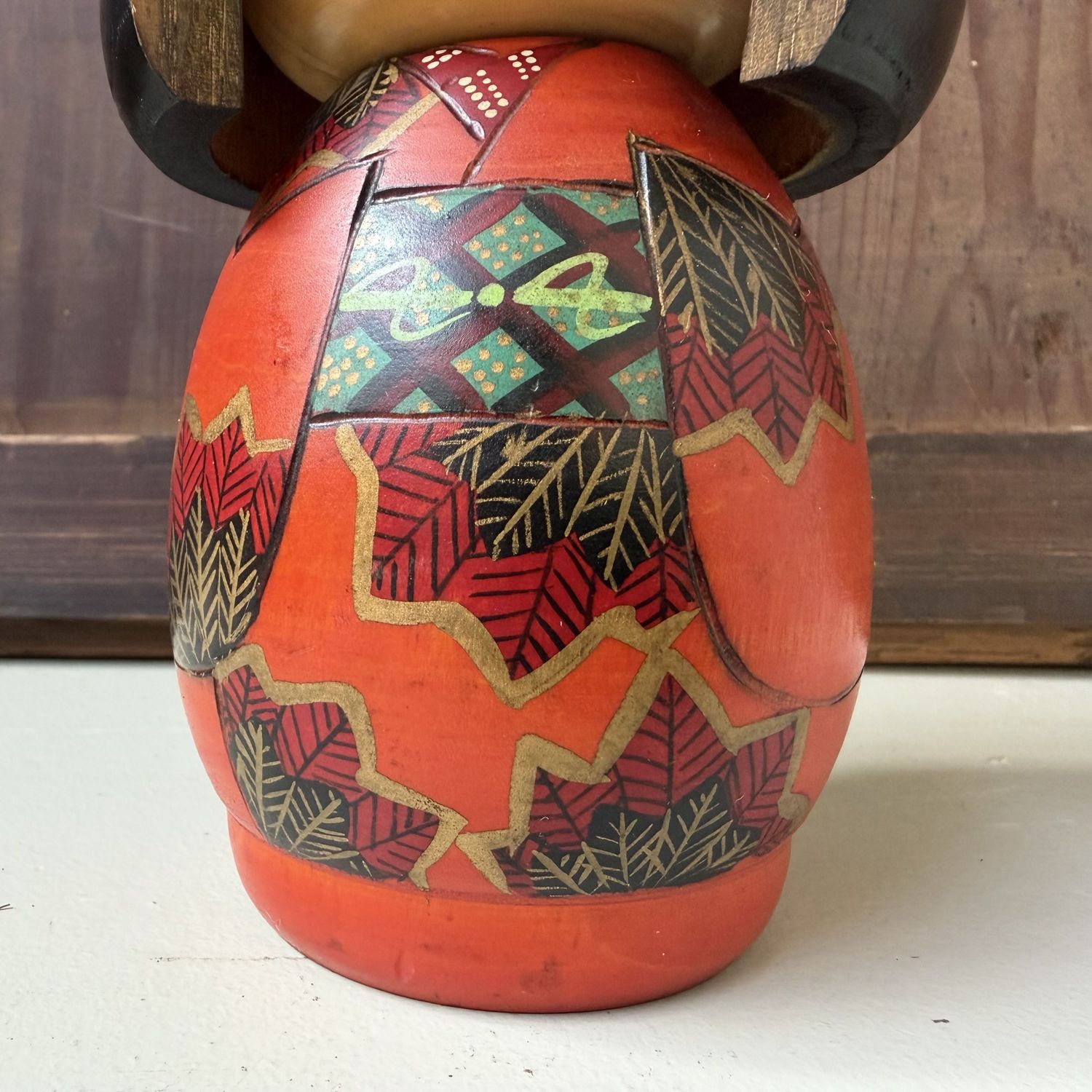 Vintage Gunma Kokeshi door Miyama Keiji, 1970s