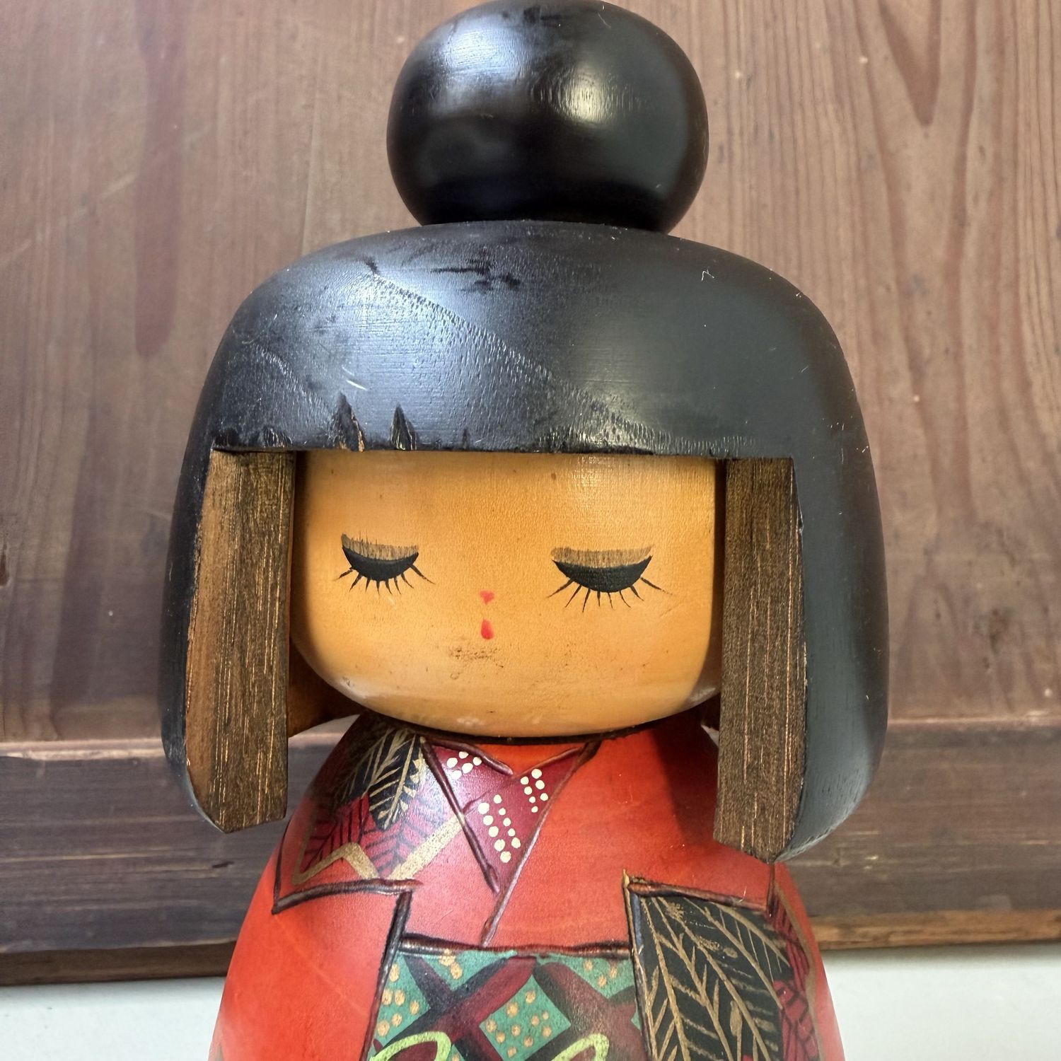 Vintage Gunma Kokeshi door Miyama Keiji, 1970s