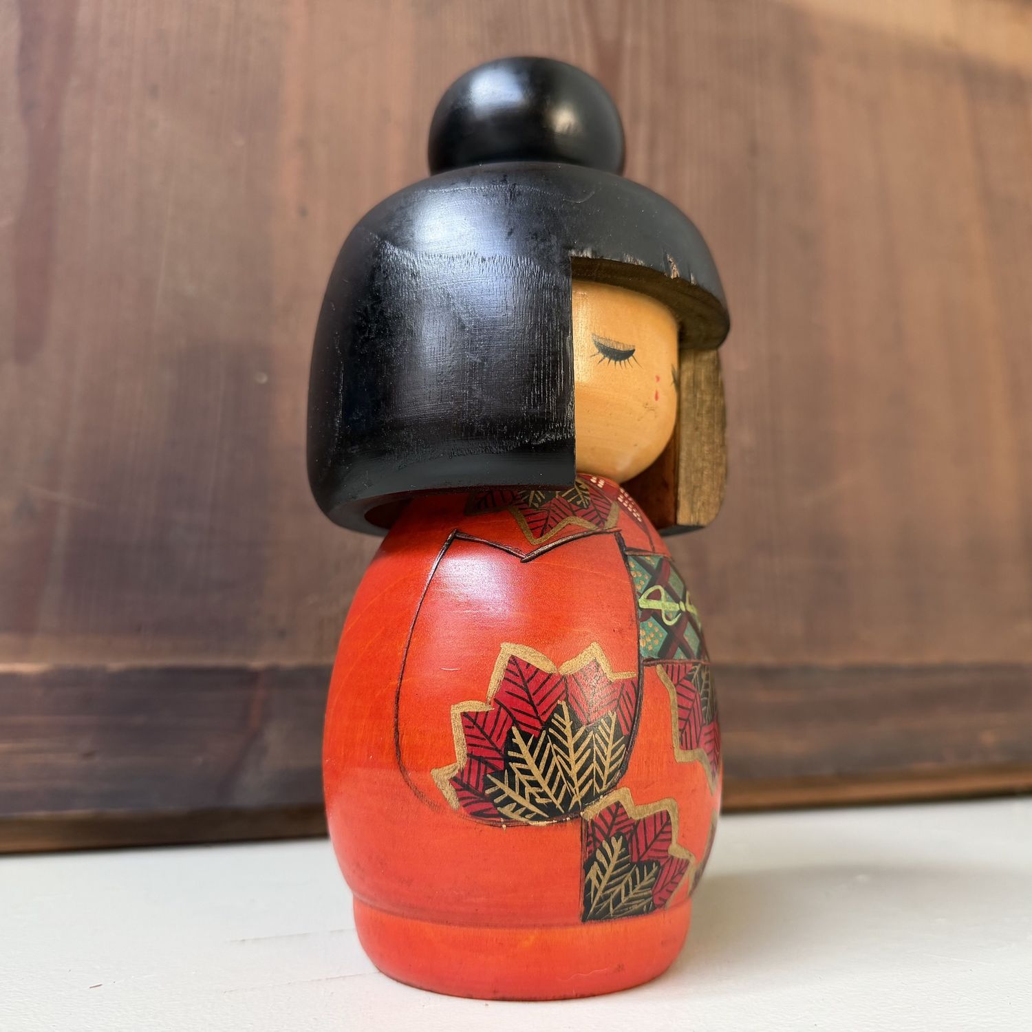 Vintage Gunma Kokeshi door Miyama Keiji, 1970s