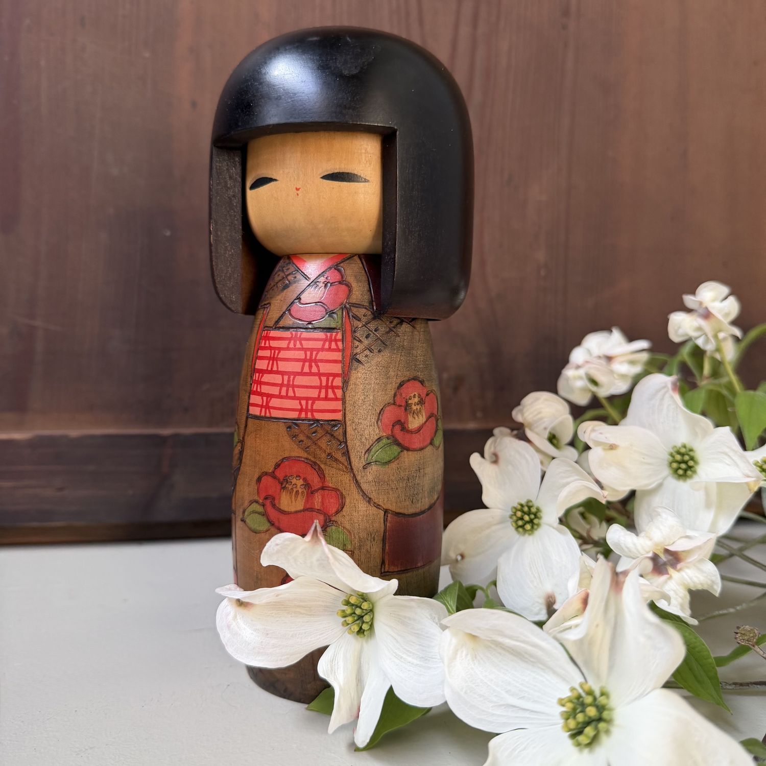 Vintage Gunma Kokeshi door Miyagawa Kunio, 1970s Vintage Gunma Kokeshi door Miyagawa Kunio, 1970s