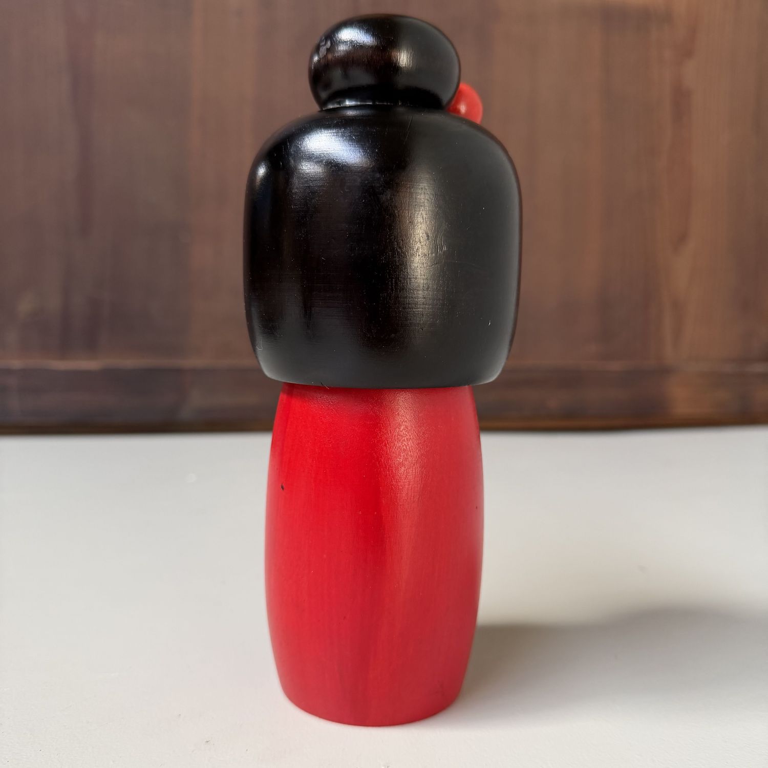 Vintage Sōsaku Kokeshi with Temari Motif, 1980s