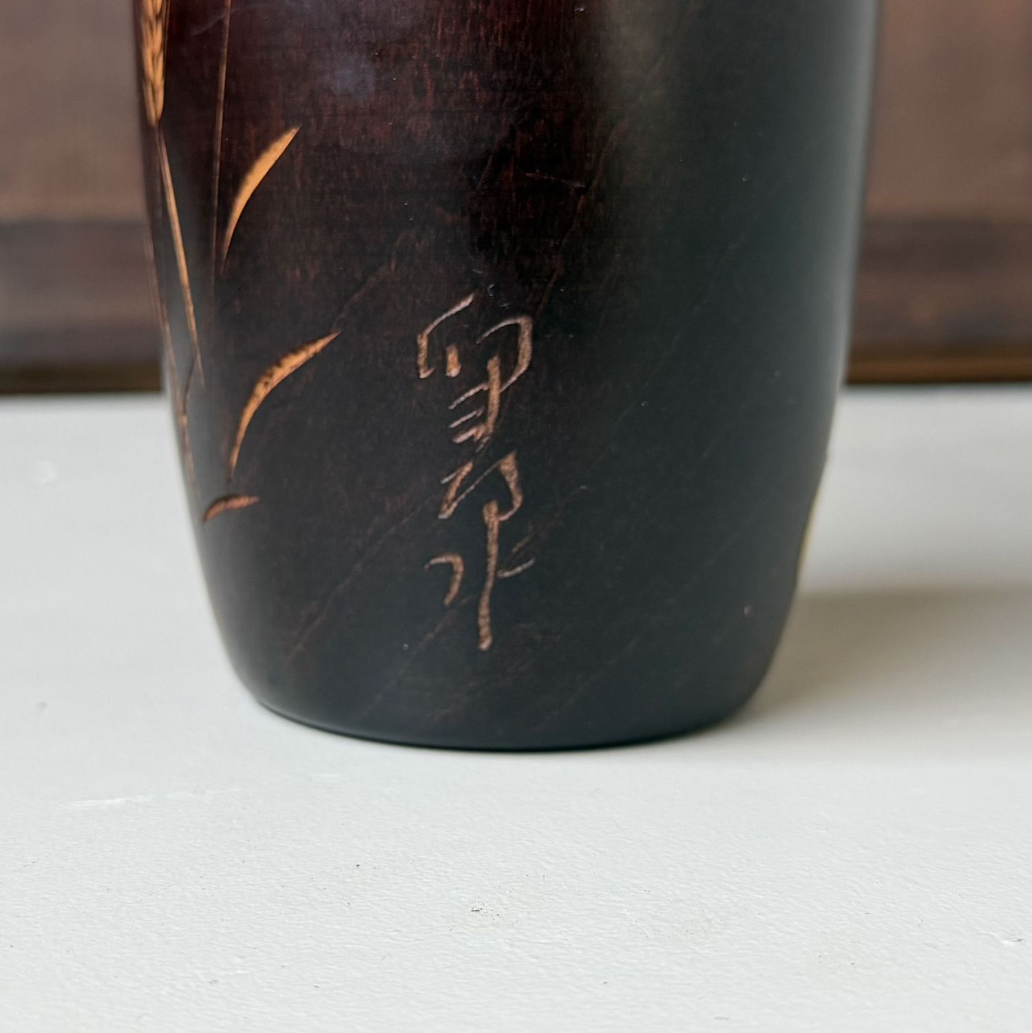 Vintage Usaburo Kokeshi “Bakushū” by Okamoto Usaburo, 1970s