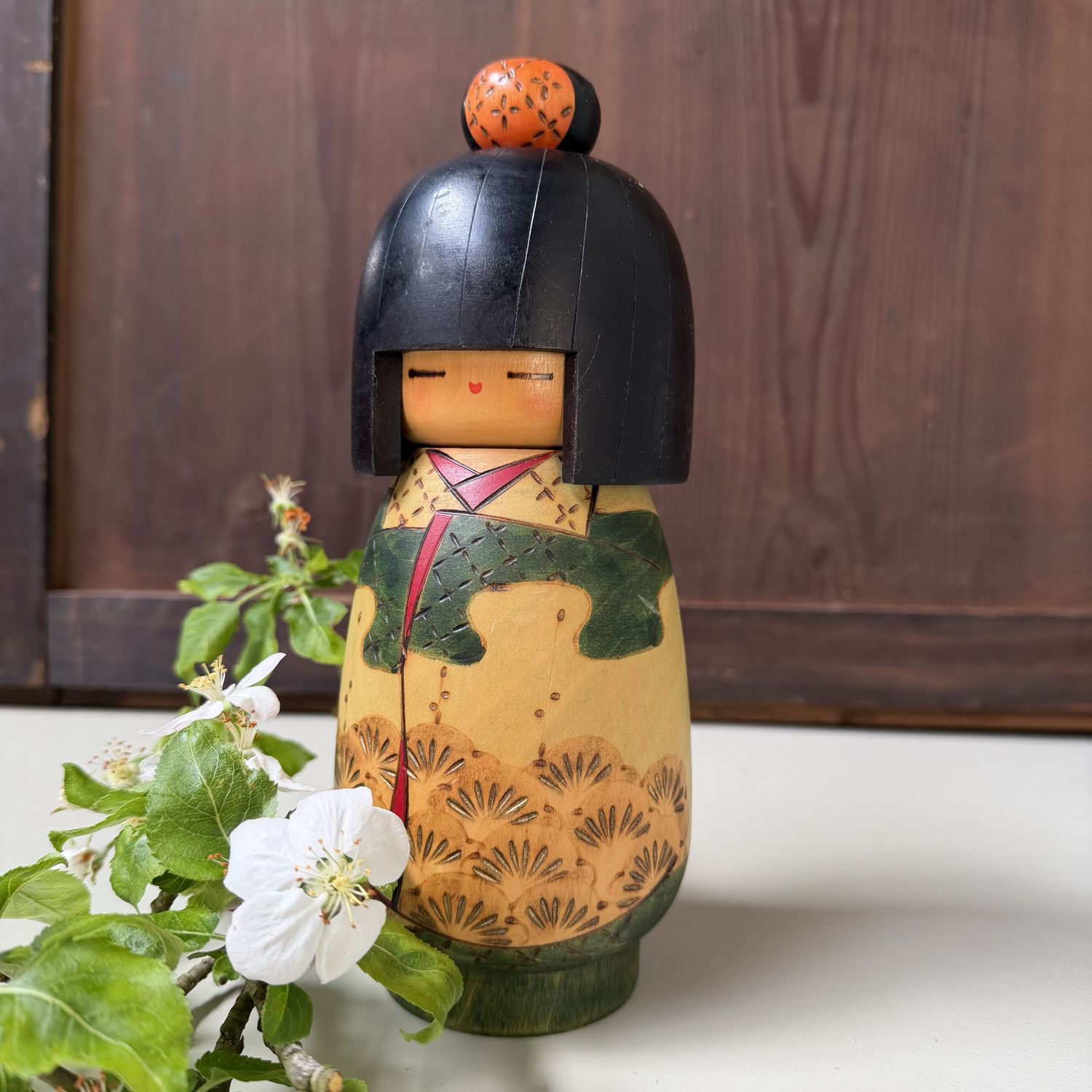 Vintage Sōsaku Kokeshi “Seiya” door Kazuo Takamizawa, 1990s