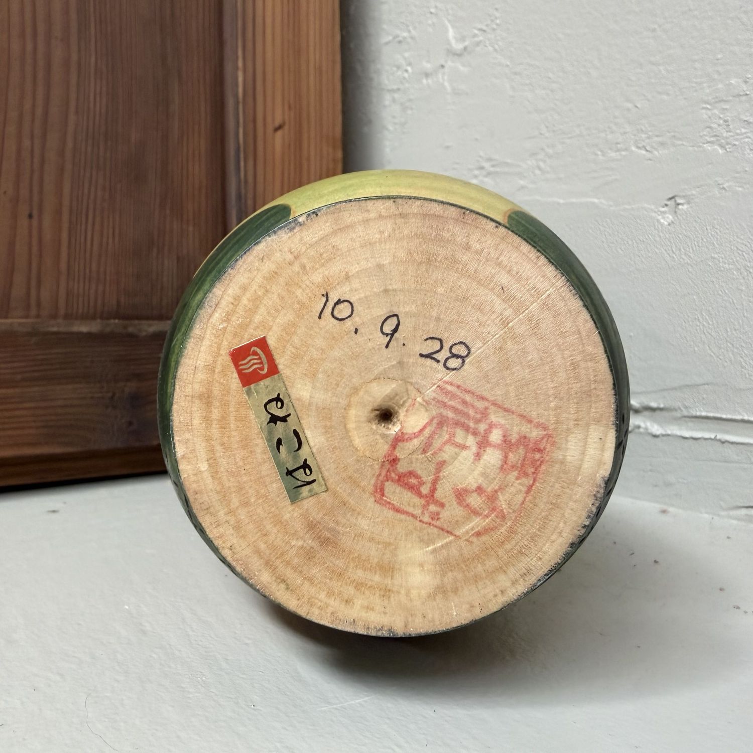 Vintage Sōsaku Kokeshi “Seiya” door Kazuo Takamizawa, 1990s