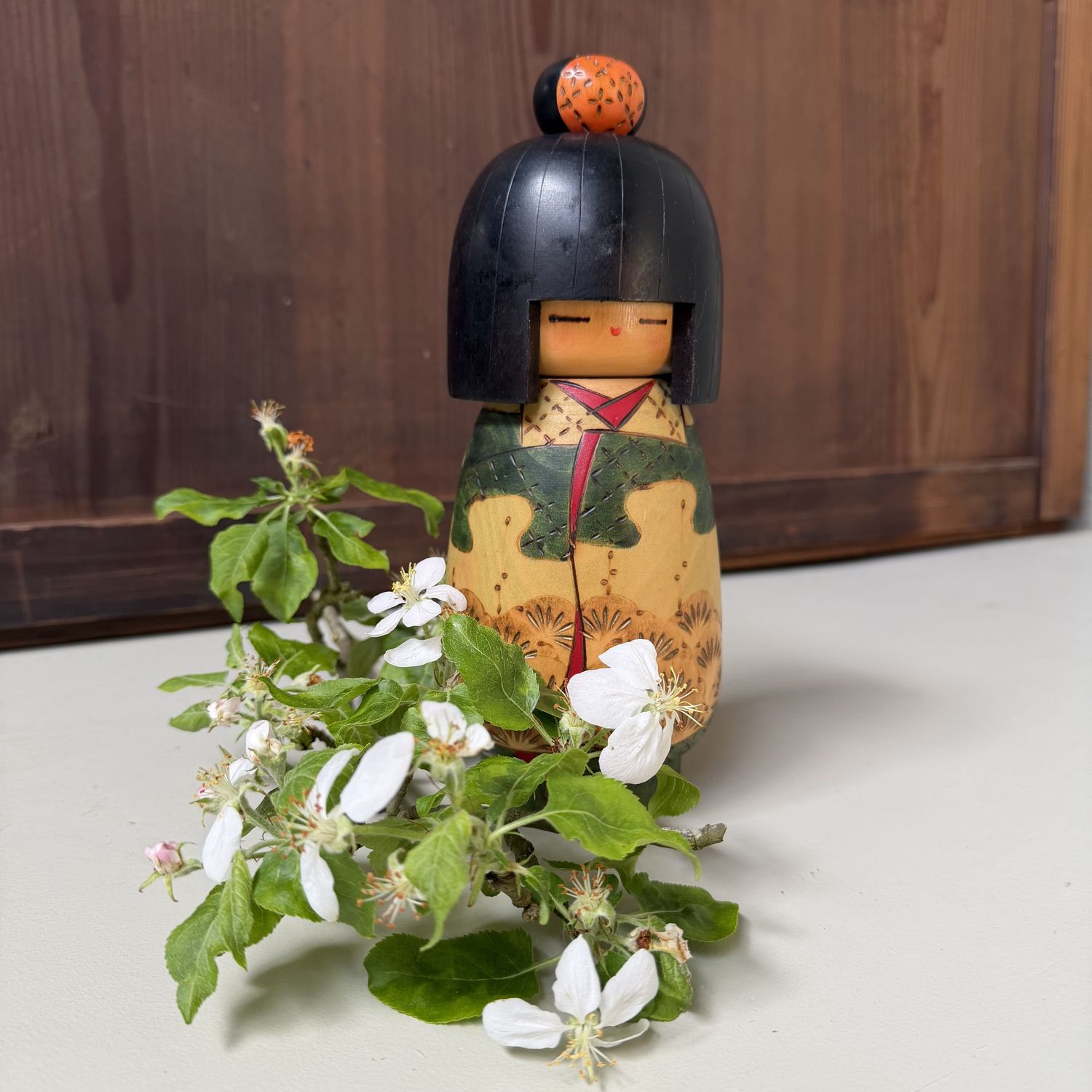 Vintage Sōsaku Kokeshi “Seiya” door Kazuo Takamizawa, 1990s
