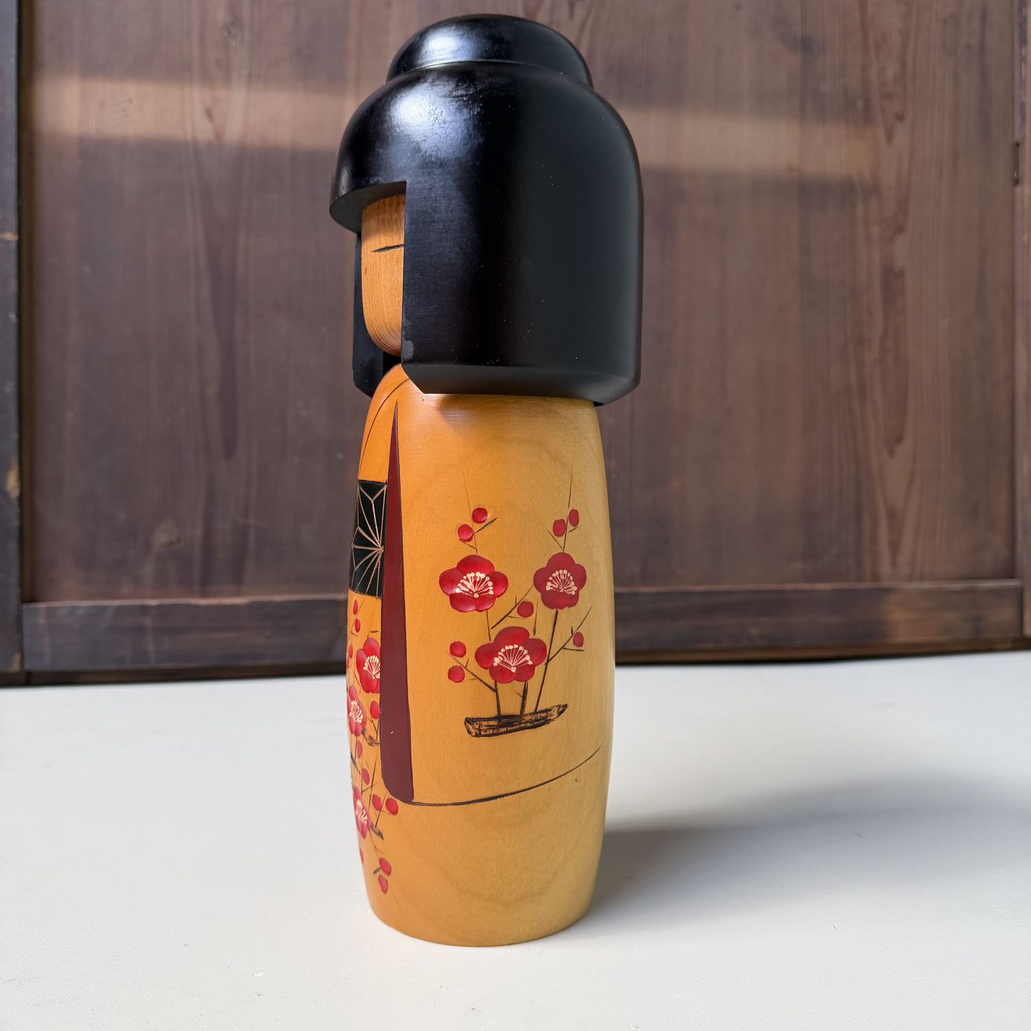 Vintage Sōsaku Kokeshi door Sato Suigai, 1970s