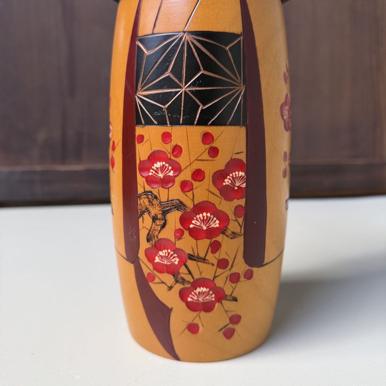 Vintage Sōsaku Kokeshi door Sato Suigai, 1970s