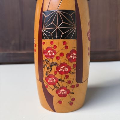 Vintage Sōsaku Kokeshi door Sato Suigai, 1970s